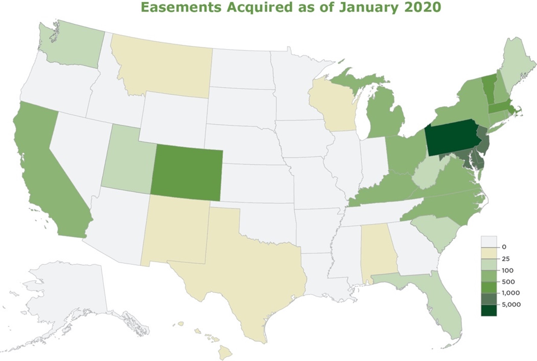 State Purchase of Agricultural Conservation Easement Programs Permanently Protect 3.1 Million Acres as of January 2020