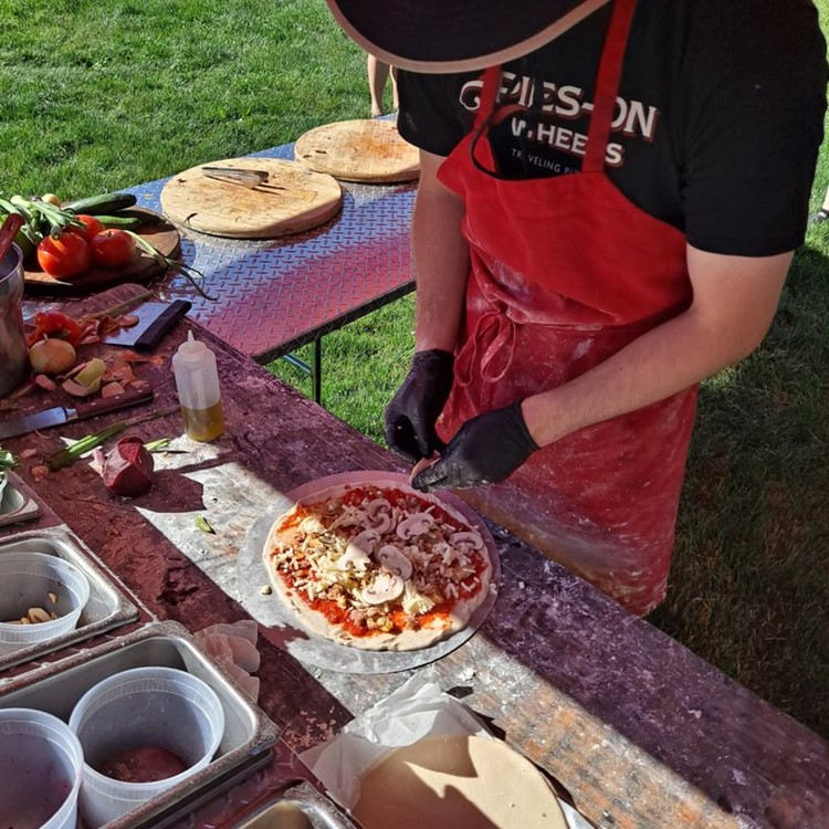 Local food being prepared at the Institute
